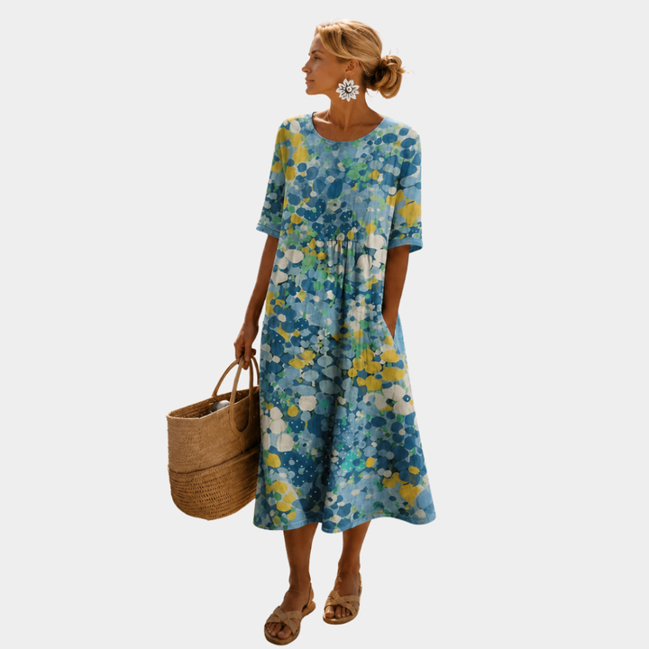 Elena™ | Light & Flowing Floral Midi Dress