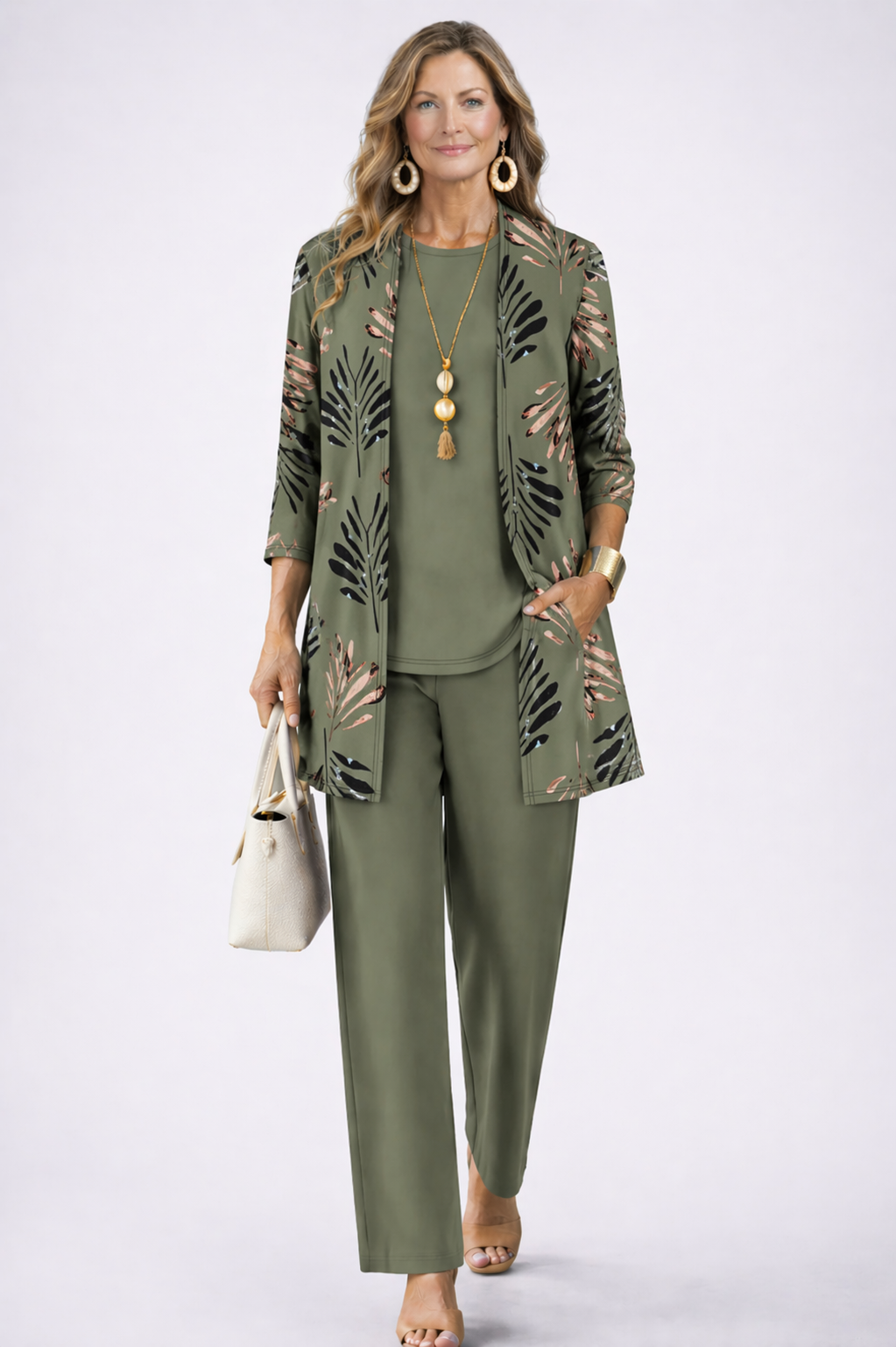 Celeste™ | Flowing Mediterranean Print Maxi Dress