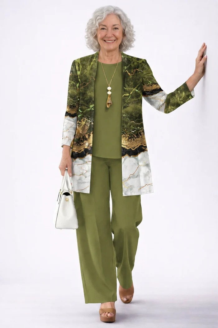 Celeste™ | Flowing Mediterranean Print Maxi Dress