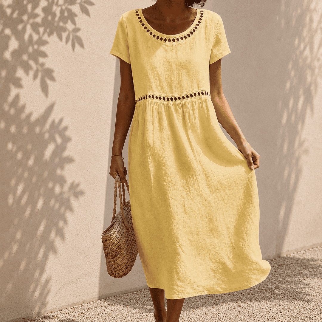 Lila – Elegant Linen Midi Dress