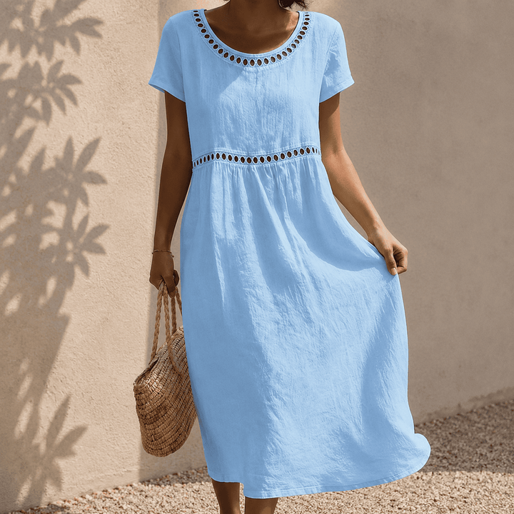 Lila – Elegant Linen Midi Dress