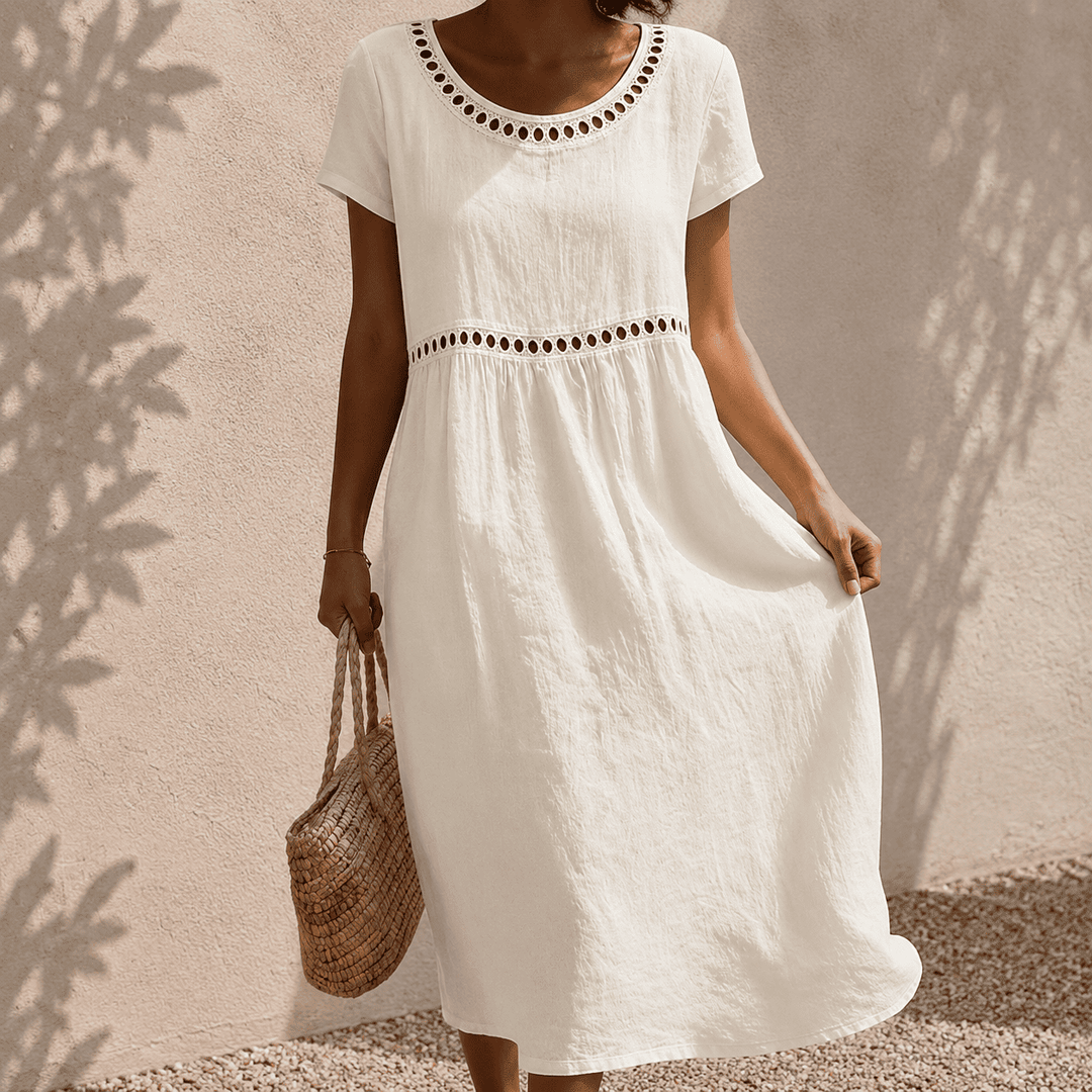 Lila – Elegant Linen Midi Dress