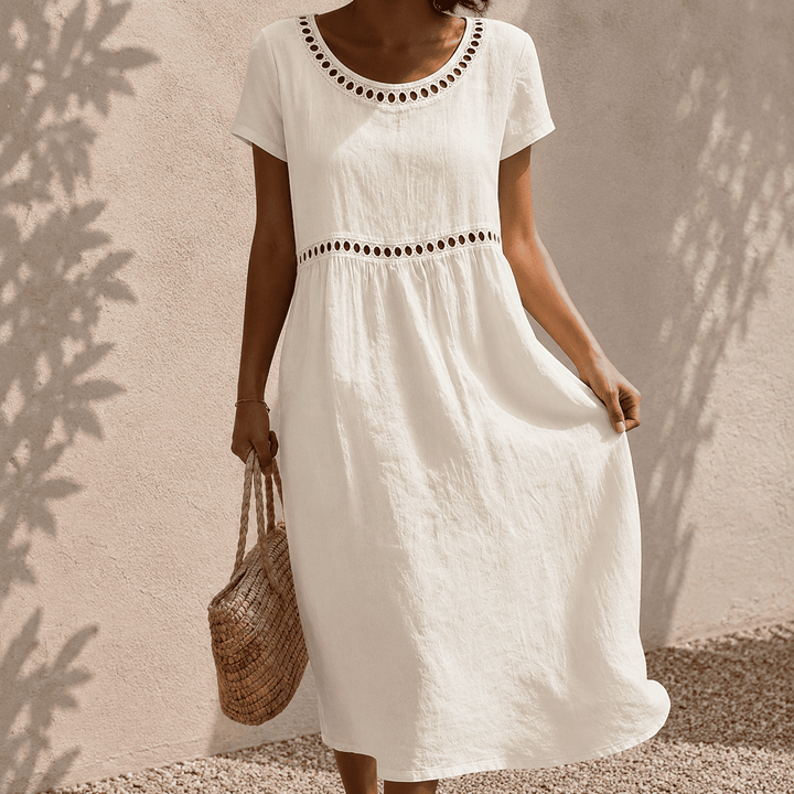 Lila – Elegant Linen Midi Dress