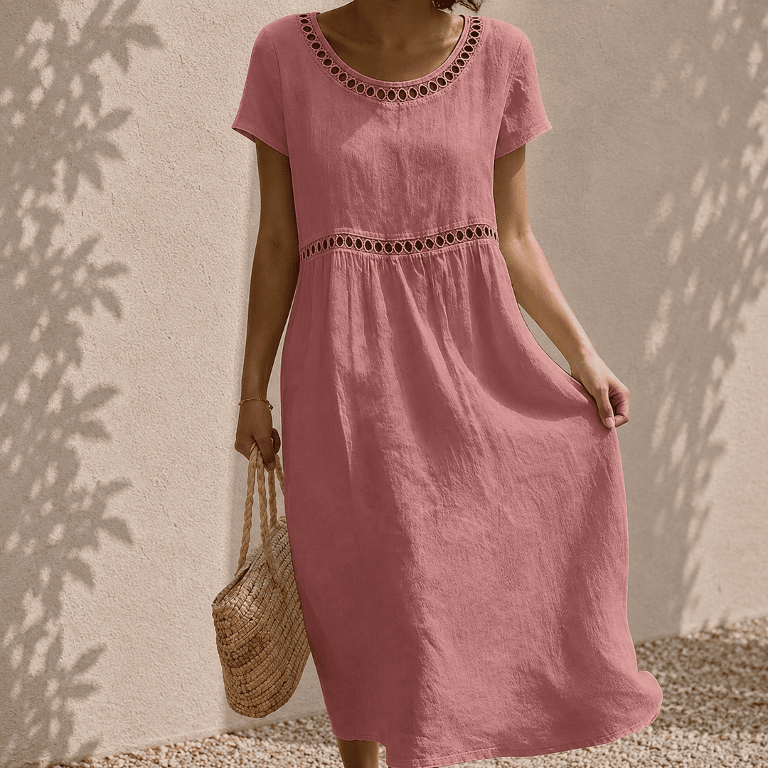 Lila – Elegant Linen Midi Dress