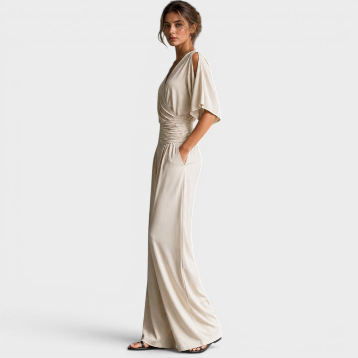 Suzanne™ | Elegant Wide-Leg Wrap Jumpsuit
