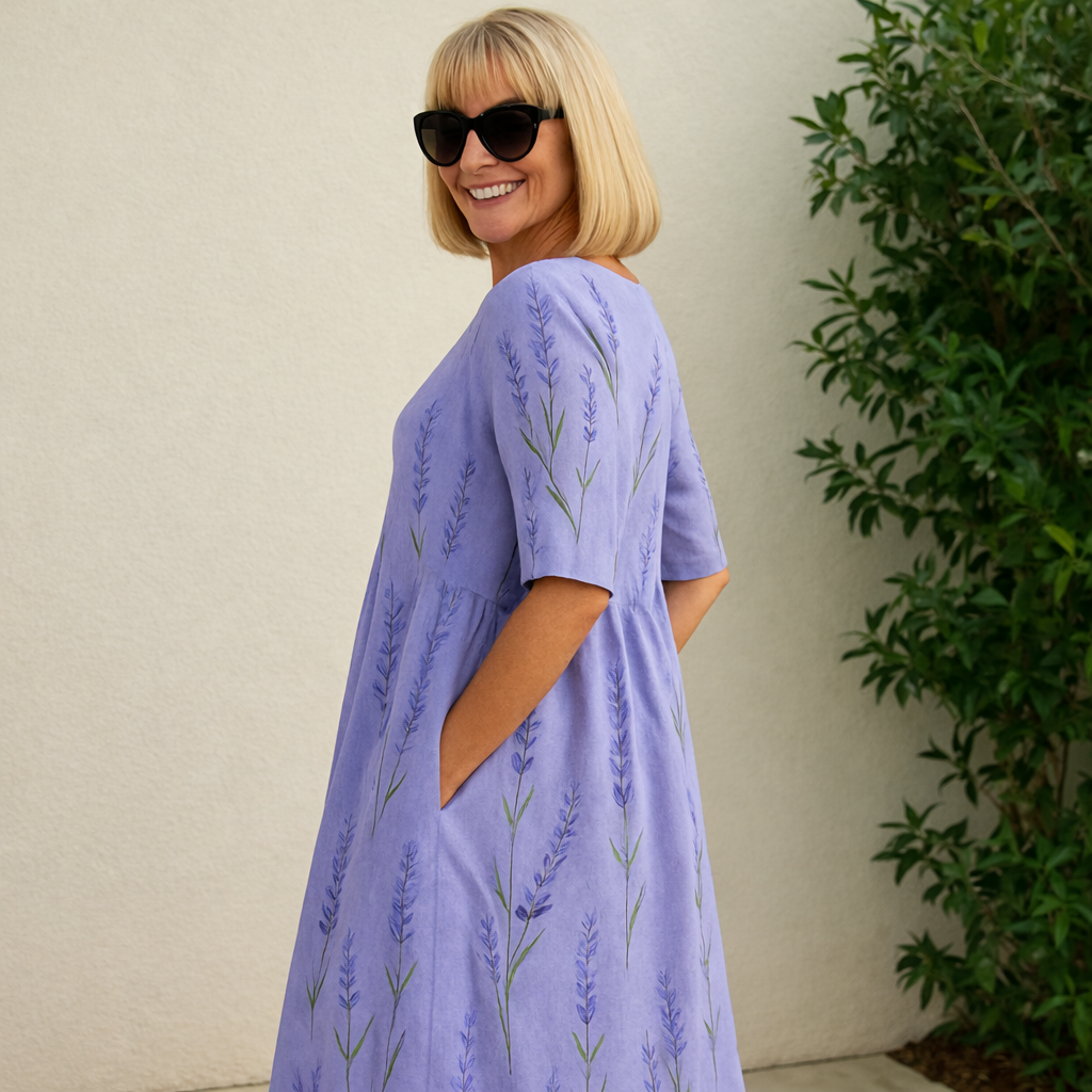 Hailey™ | Elegant Botanical Midi Dress