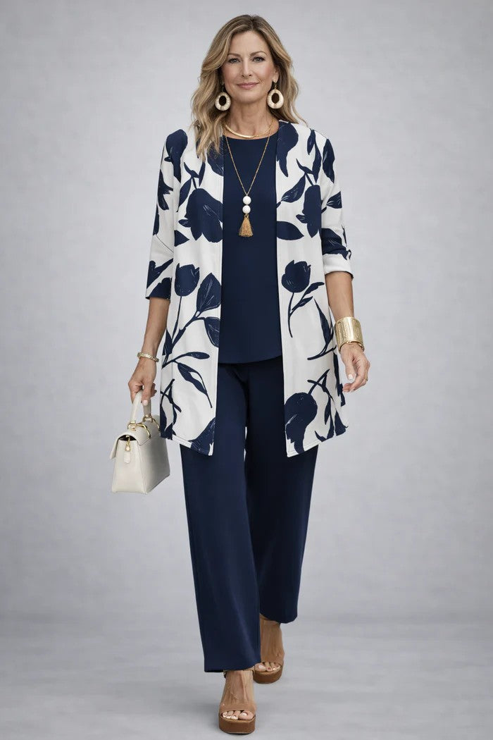 Celeste™ | Flowing Mediterranean Print Maxi Dress