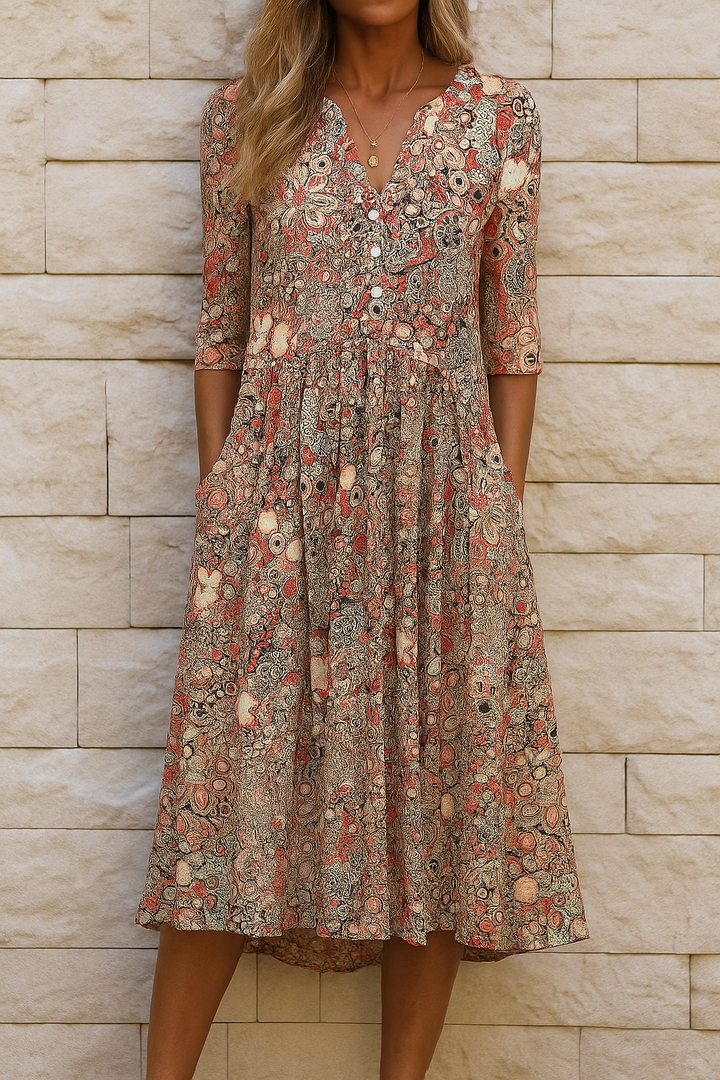 Hannah | Elegant Dress with V-Neck