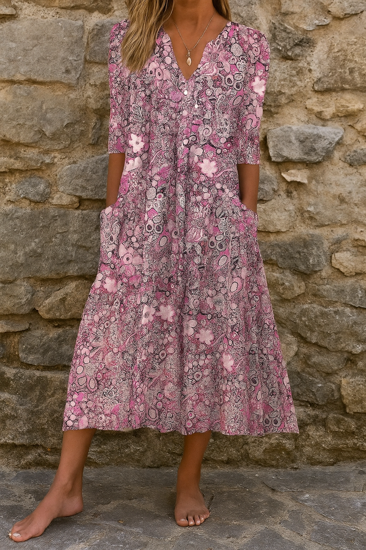 Hannah | Elegant Dress with V-Neck