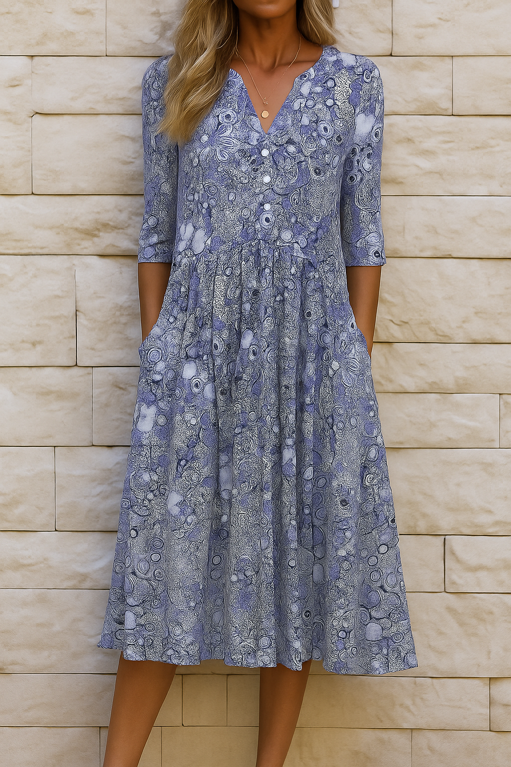 Hannah | Elegant Dress with V-Neck