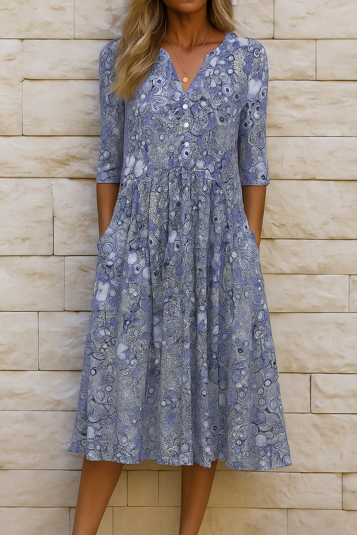 Hannah | Elegant Dress with V-Neck