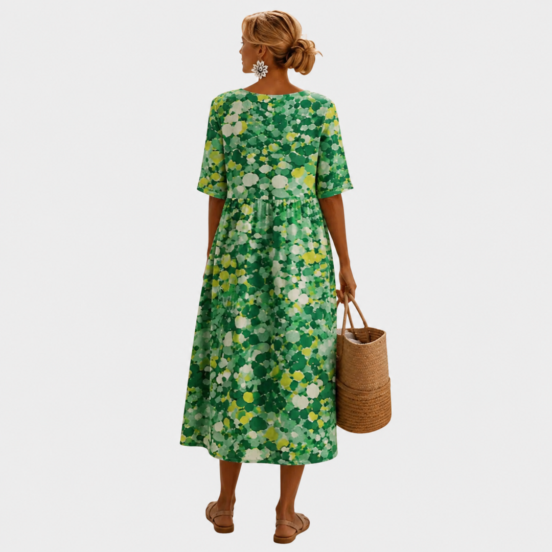 Elena™ | Light & Flowing Floral Midi Dress
