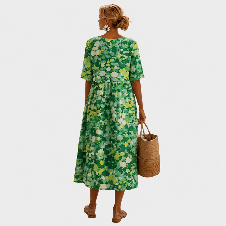 Elena™ | Light & Flowing Floral Midi Dress