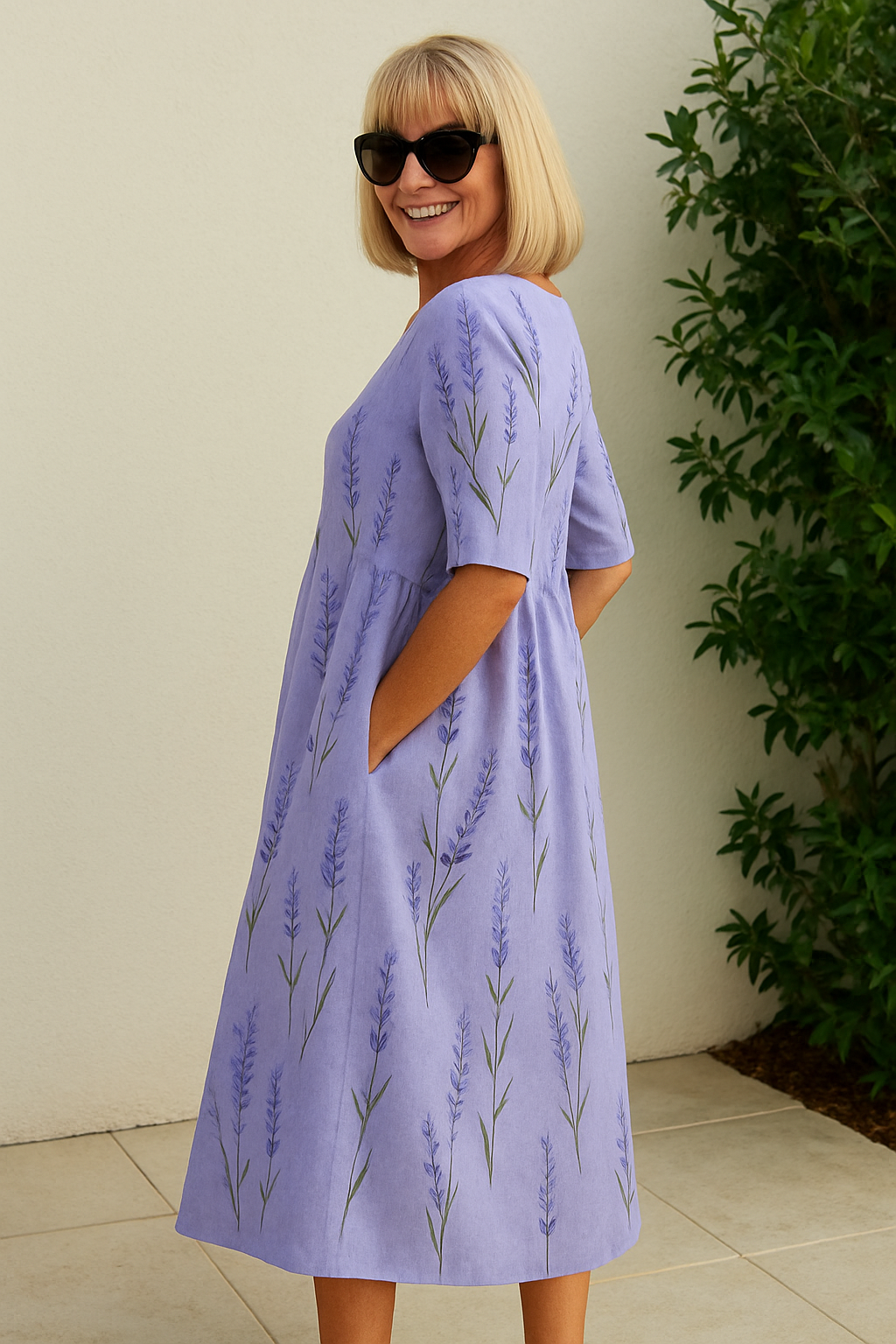 Celestine™ | Elegant Floral Midi Dress