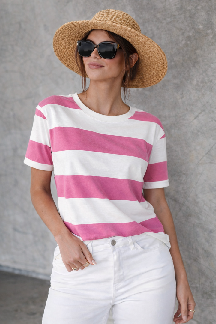 Sarah™ | Luxe Breton Stripe Tee