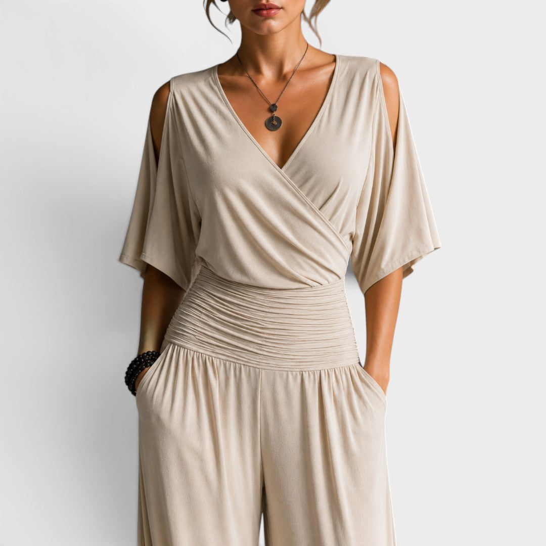 Suzanne™ | Elegant Wide-Leg Wrap Jumpsuit