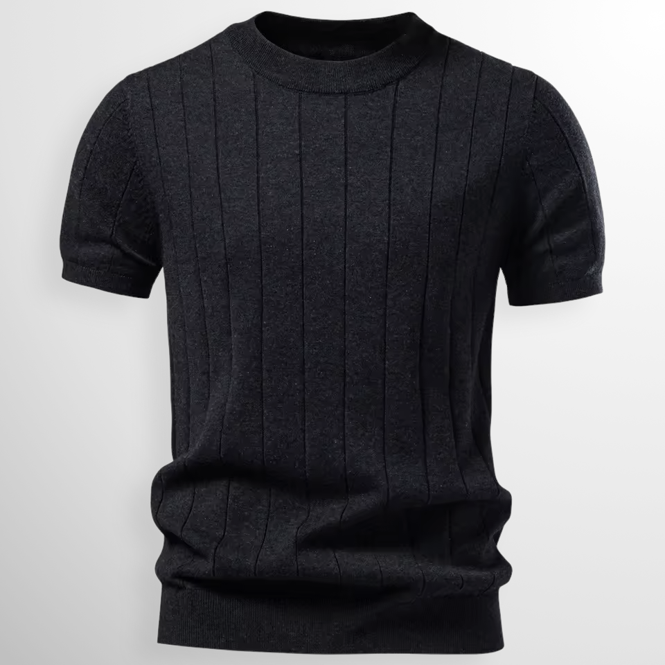 Jonas - Modern Textured Short Sleeve T-Shirt | By Julian & Claire Toronto