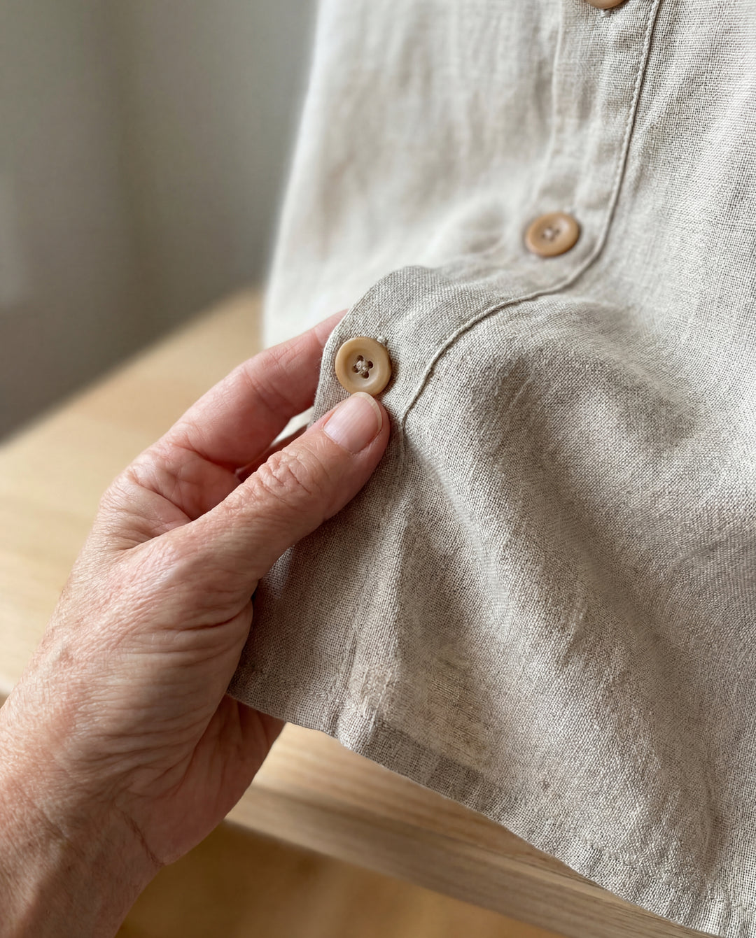Serena™ | Relaxed Button Blouse with Tummy-Flattering Drape