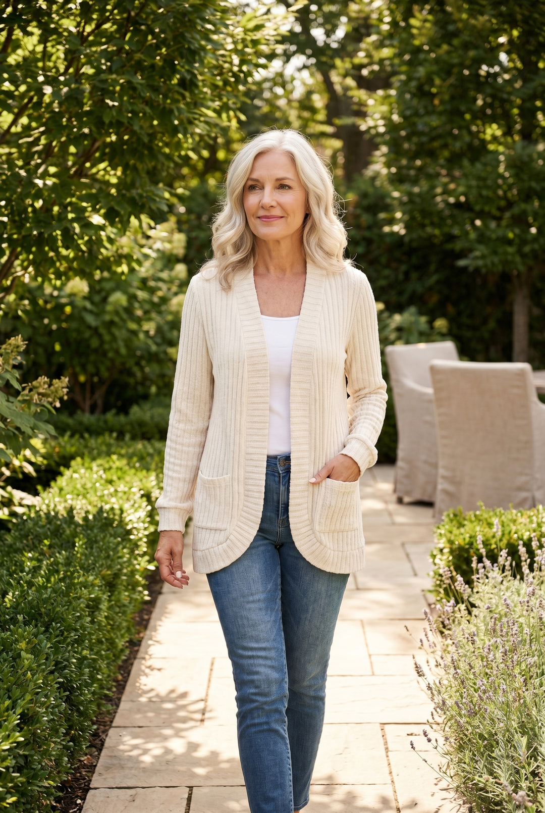 Elise™ | Elegant Open-Front Knit Cardigan
