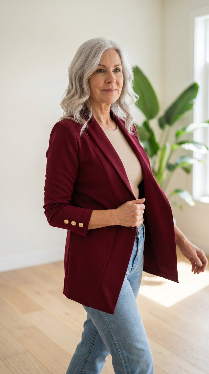 Margot™ | Elegant Open-Front Knit Blazer