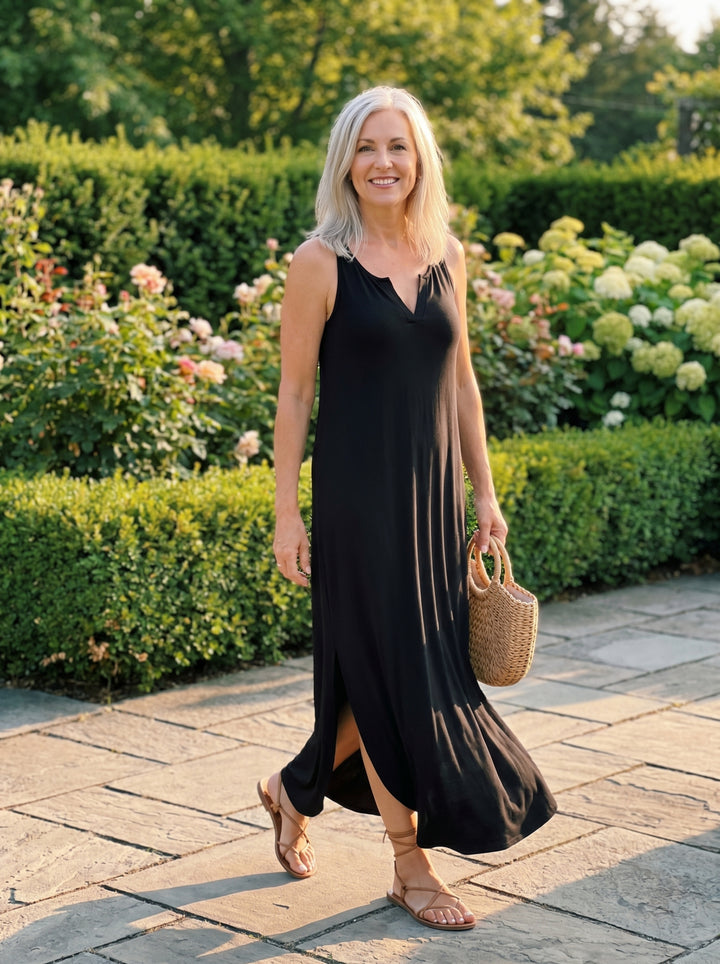Delphine™ | Soft Sleeveless Maxi Dress