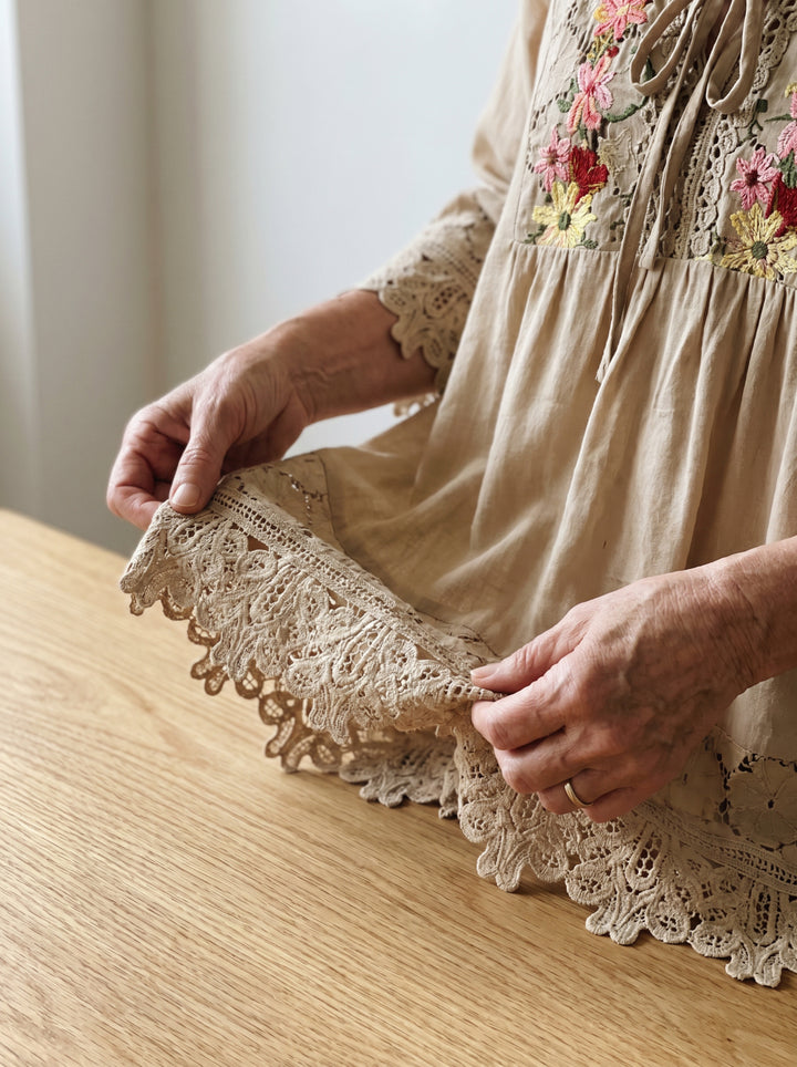 Florence™ | Embroidered Lace Boho Blouse