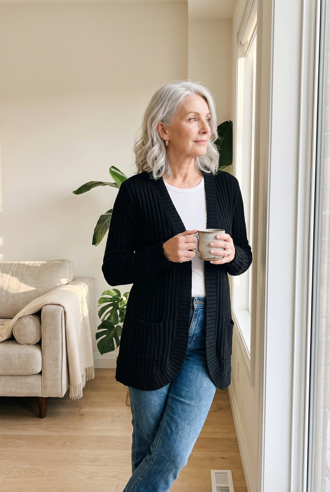 Elise™ | Elegant Open-Front Knit Cardigan