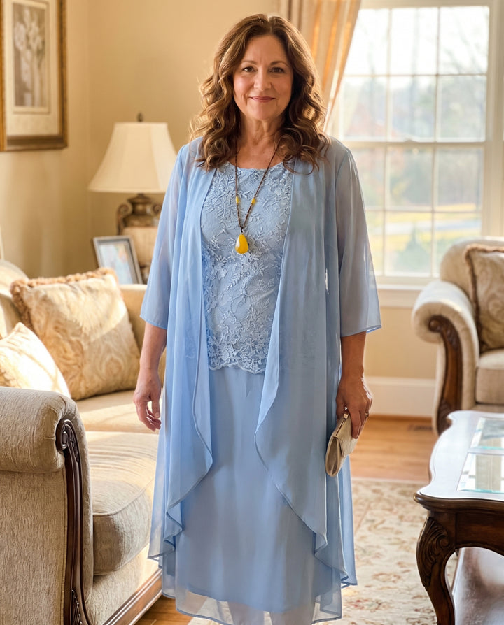 Eleanor™ | Elegant Chiffon Two-Piece Occasion Set
