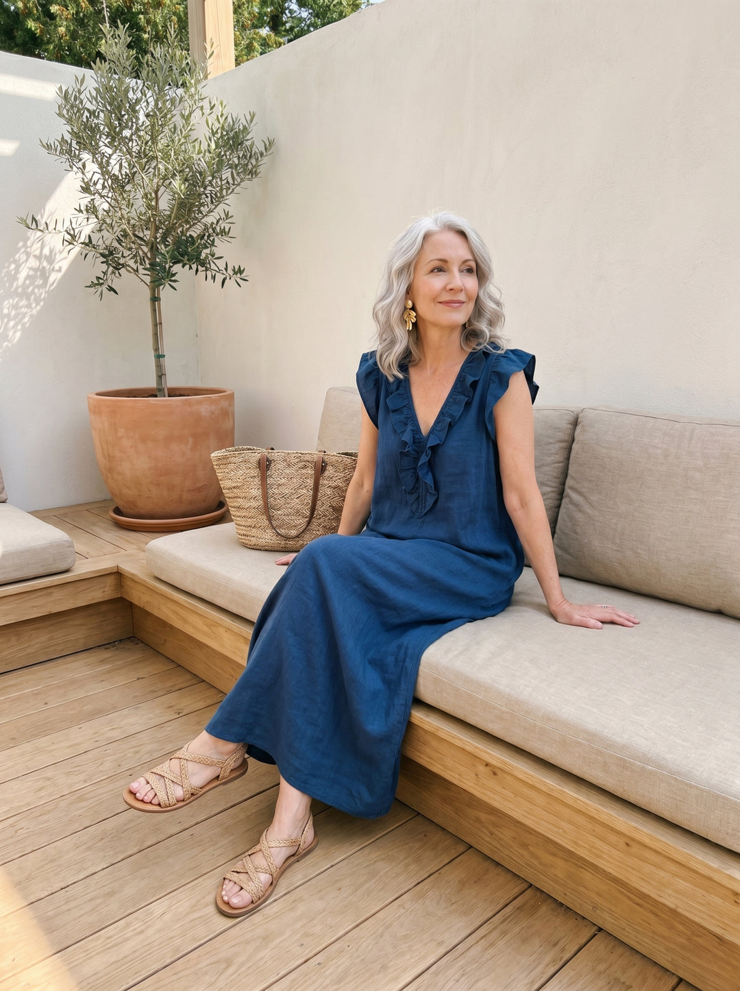 Camellia™ | Long Linen & Cotton Bohemian Dress