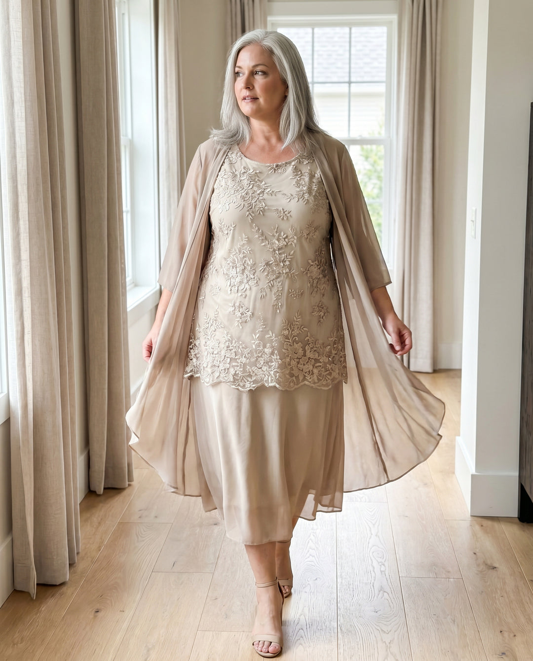 Eleanor™ | Elegant Chiffon Two-Piece Occasion Set