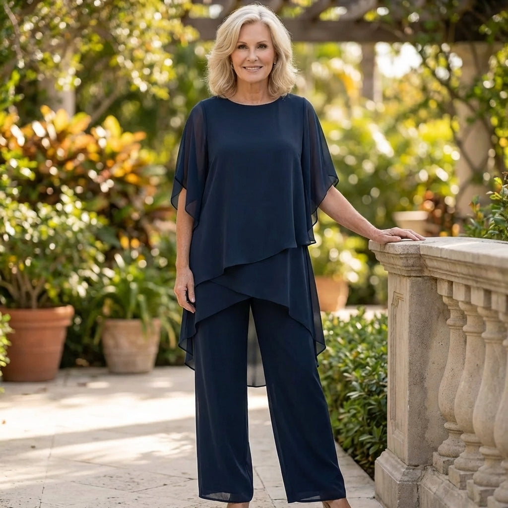 Kimmy™ | Luxe Draped Palazzo Set
