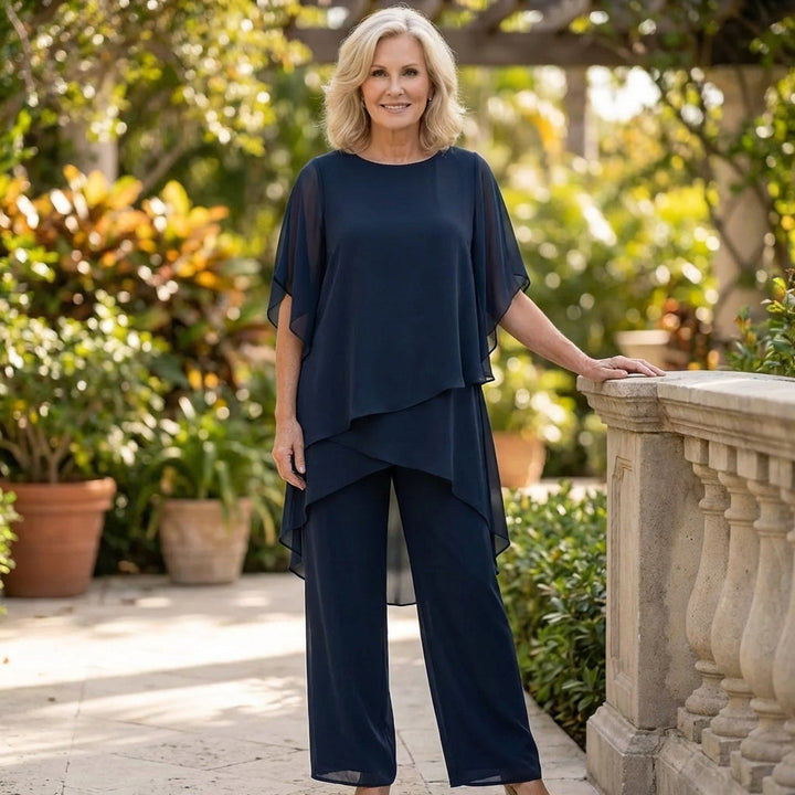 Kimmy™ | Luxe Draped Palazzo Set