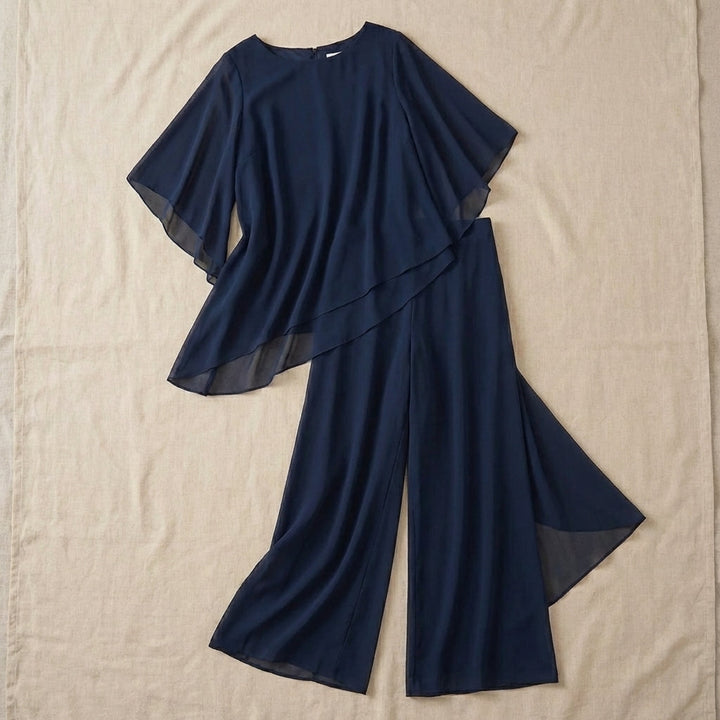 Kimmy™ | Luxe Draped Palazzo Set