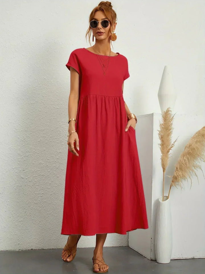 Gabrielle™ | Luxe Minimalist Midi Dress