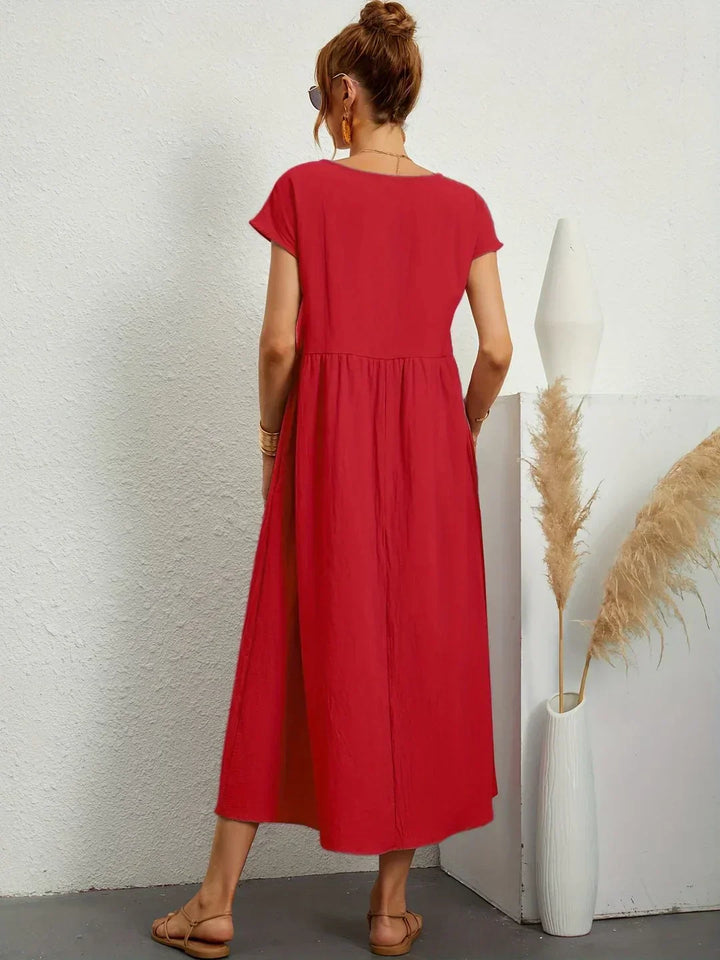 Gabrielle™ | Luxe Minimalist Midi Dress