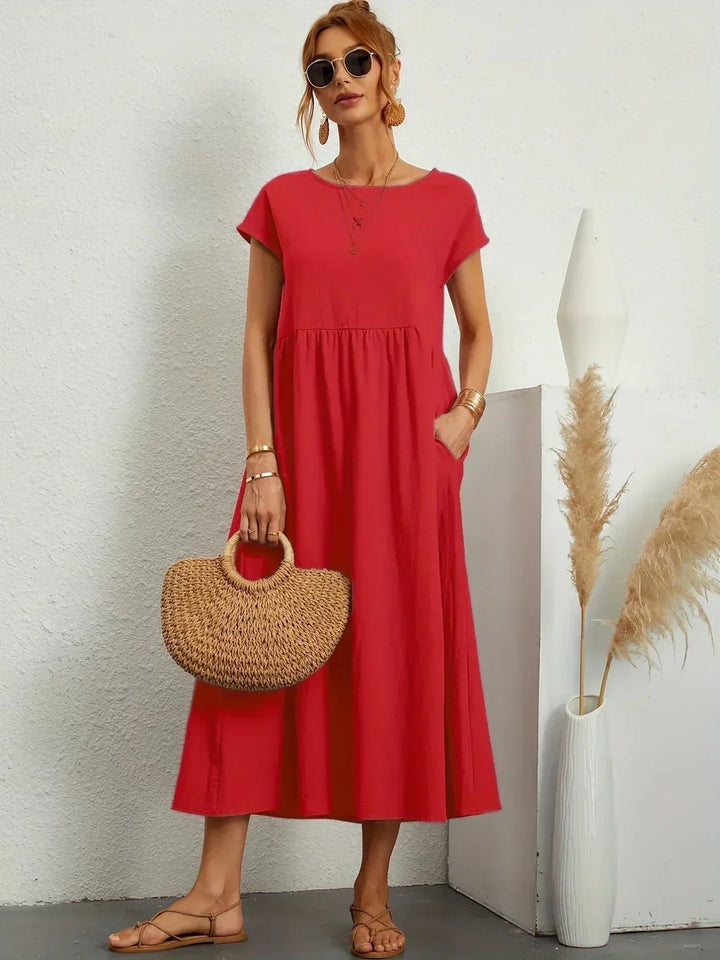 Gabrielle™ | Luxe Minimalist Midi Dress