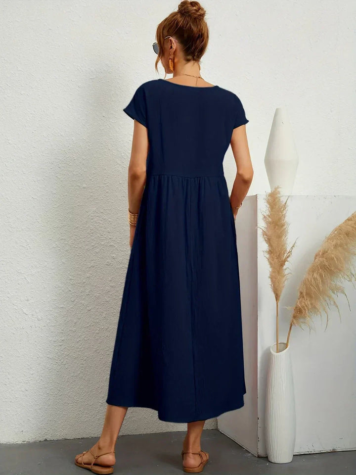 Gabrielle™ | Luxe Minimalist Midi Dress
