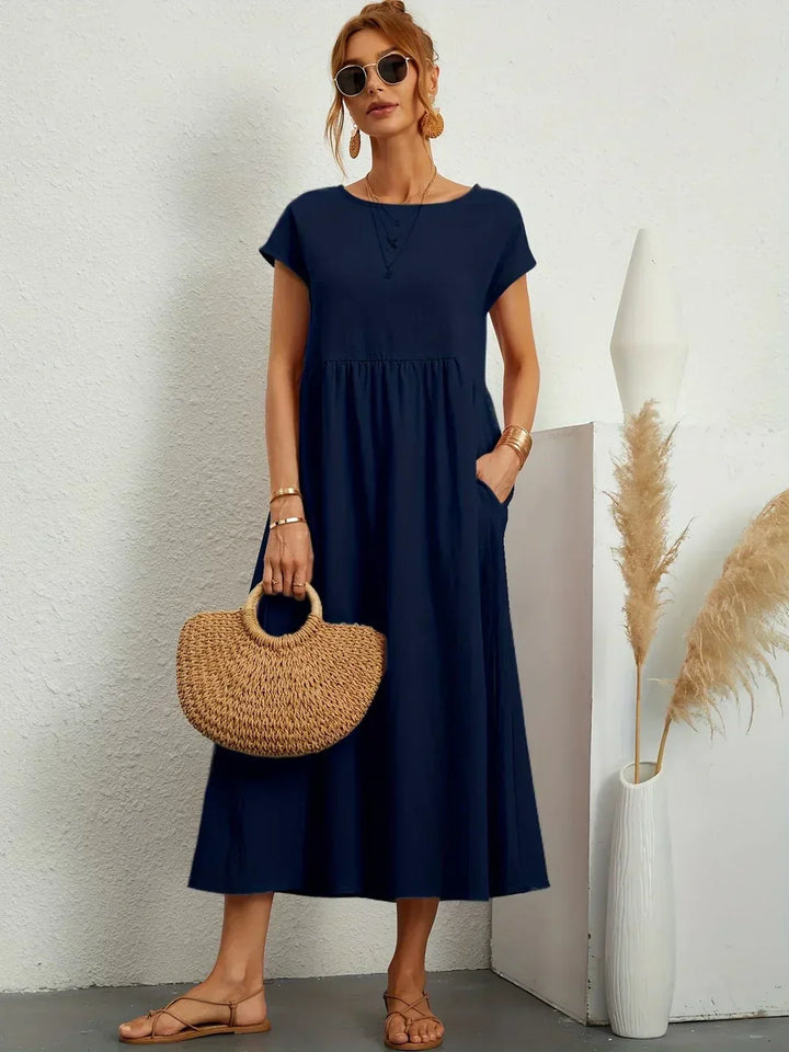 Gabrielle™ | Luxe Minimalist Midi Dress