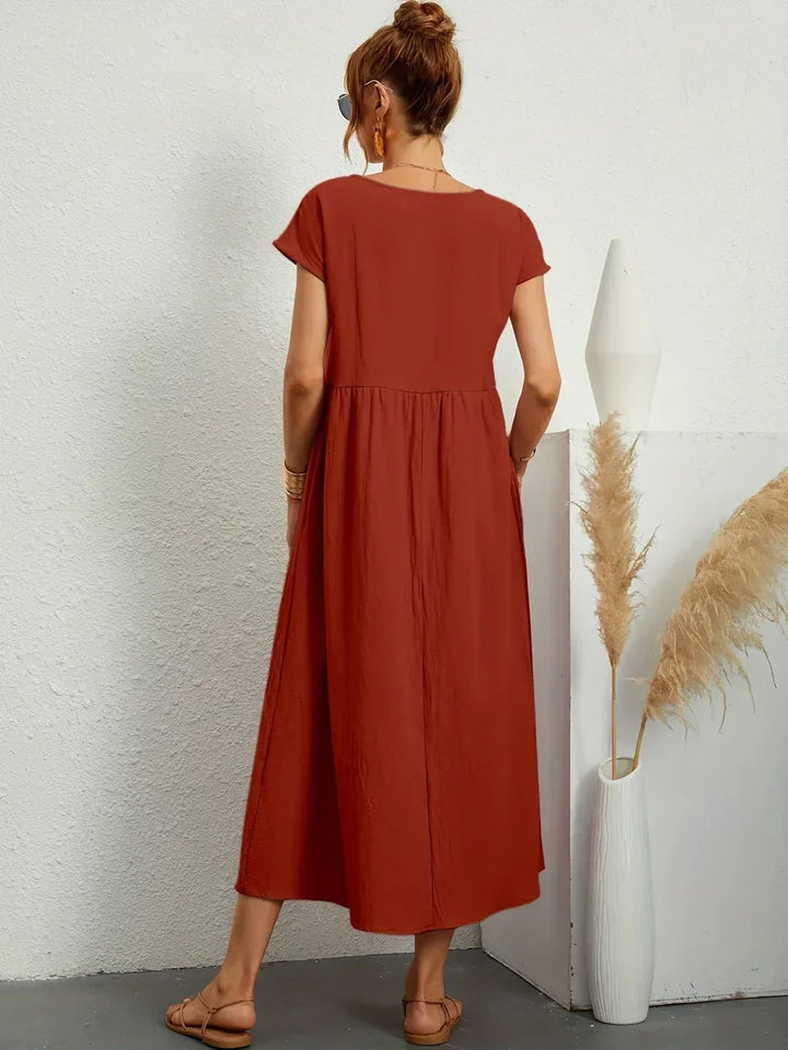 Gabrielle™ | Luxe Minimalist Midi Dress
