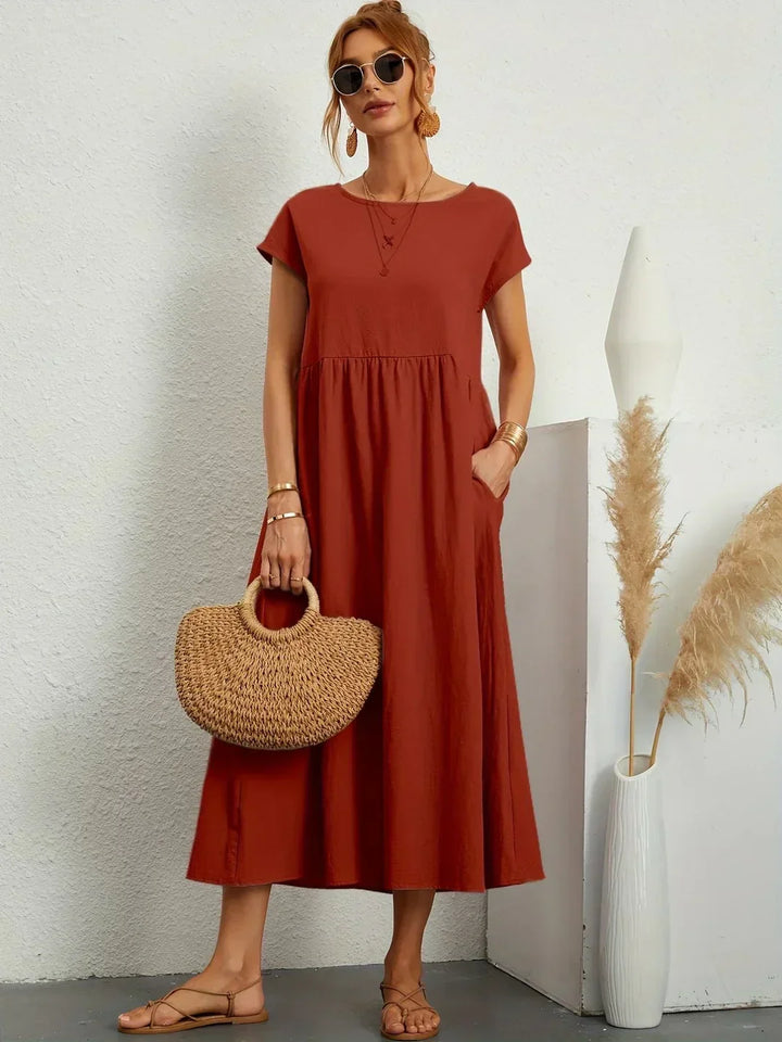 Gabrielle™ | Luxe Minimalist Midi Dress