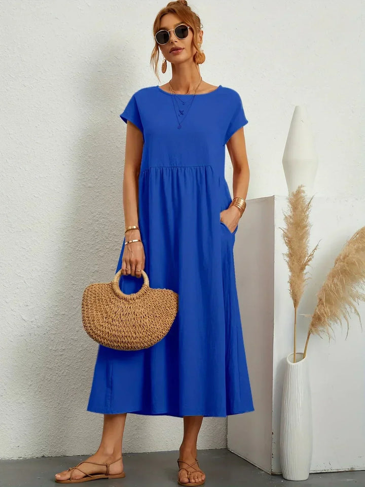 Gabrielle™ | Luxe Minimalist Midi Dress
