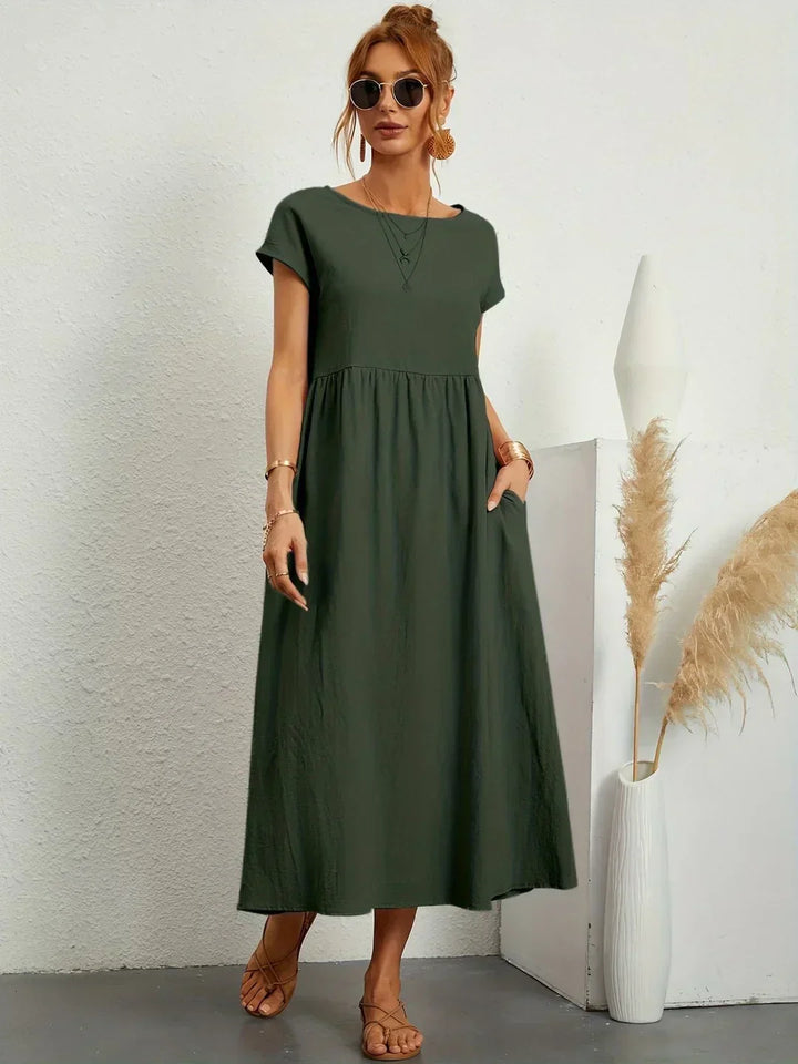 Gabrielle™ | Luxe Minimalist Midi Dress