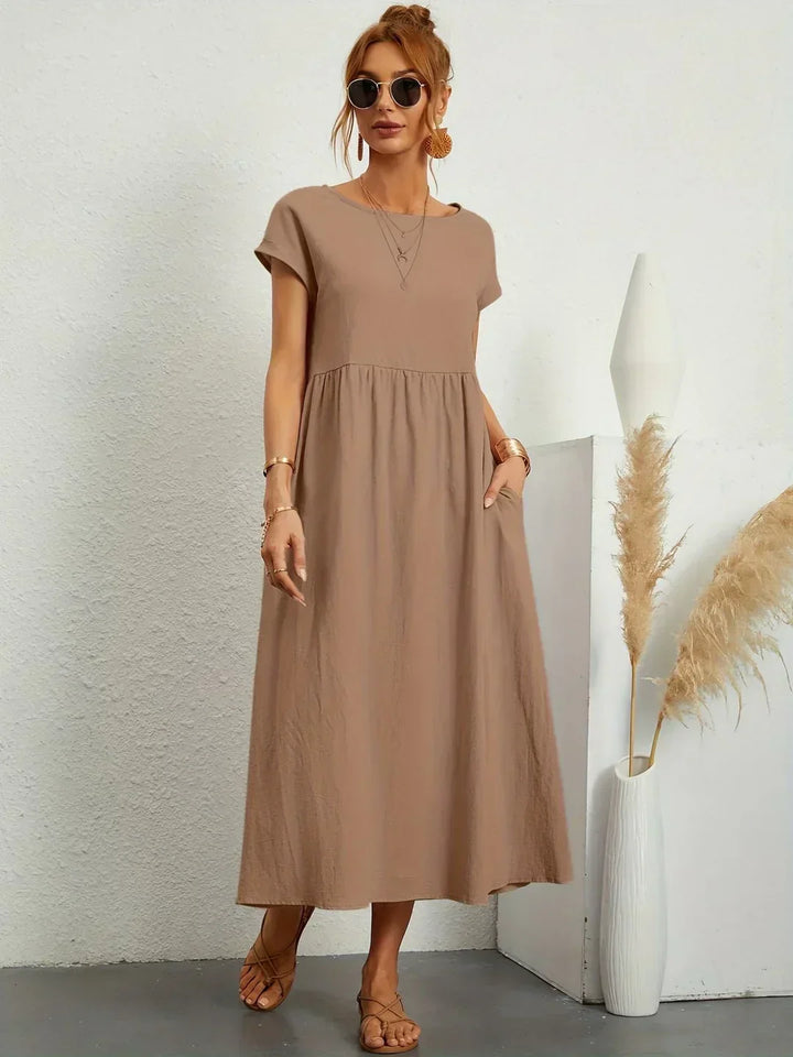 Gabrielle™ | Luxe Minimalist Midi Dress