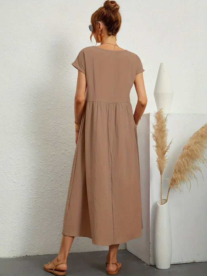 Gabrielle™ | Luxe Minimalist Midi Dress