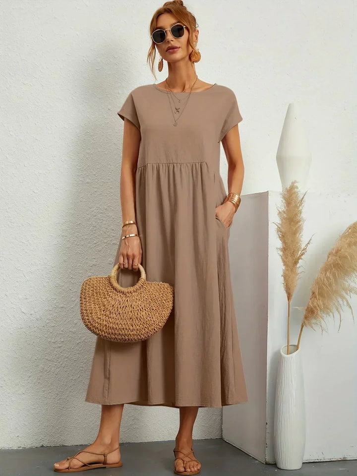 Gabrielle™ | Luxe Minimalist Midi Dress