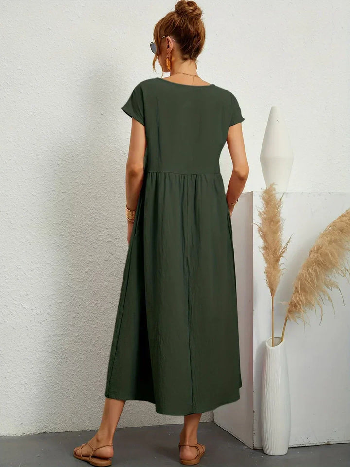 Gabrielle™ | Luxe Minimalist Midi Dress
