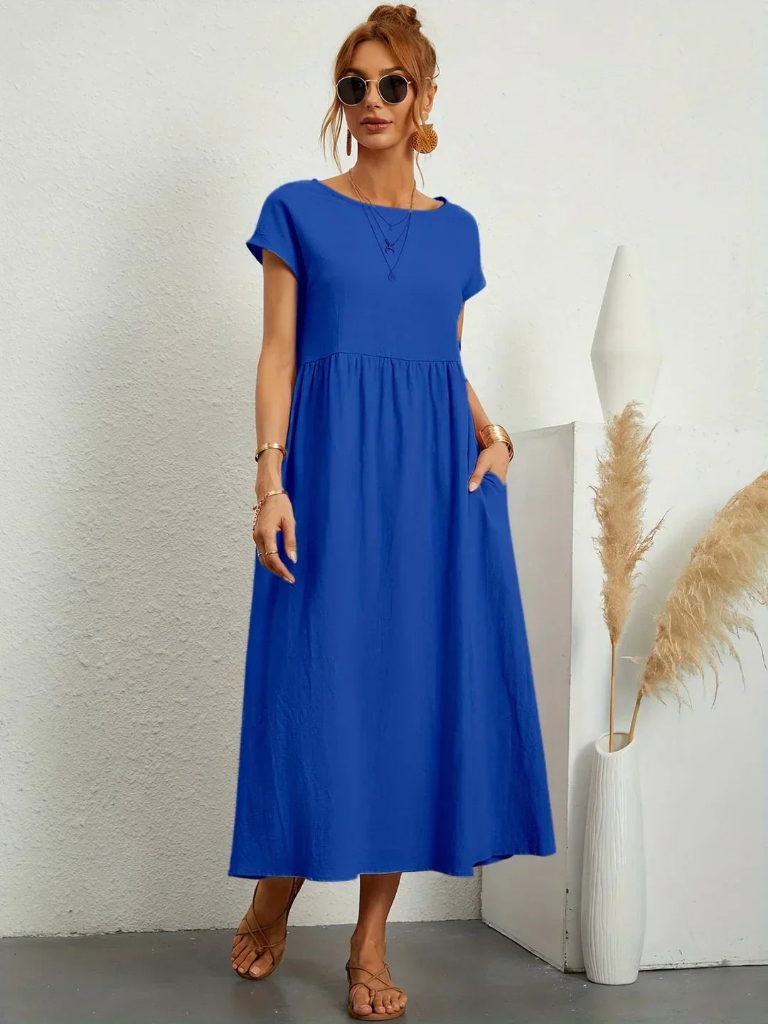 Gabrielle™ | Luxe Minimalist Midi Dress