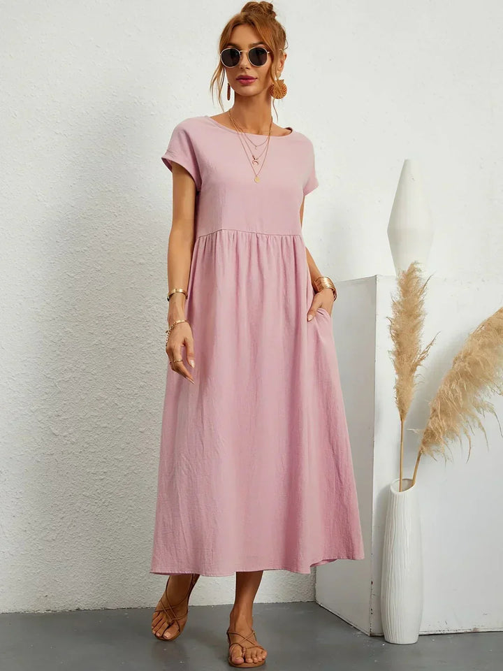 Gabrielle™ | Luxe Minimalist Midi Dress