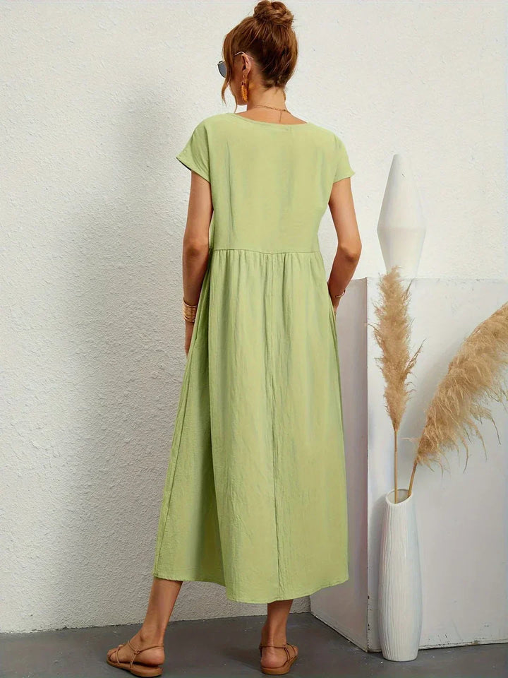 Gabrielle™ | Luxe Minimalist Midi Dress