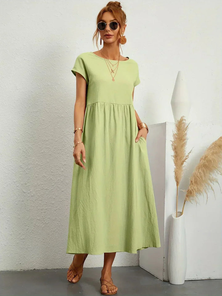Gabrielle™ | Luxe Minimalist Midi Dress